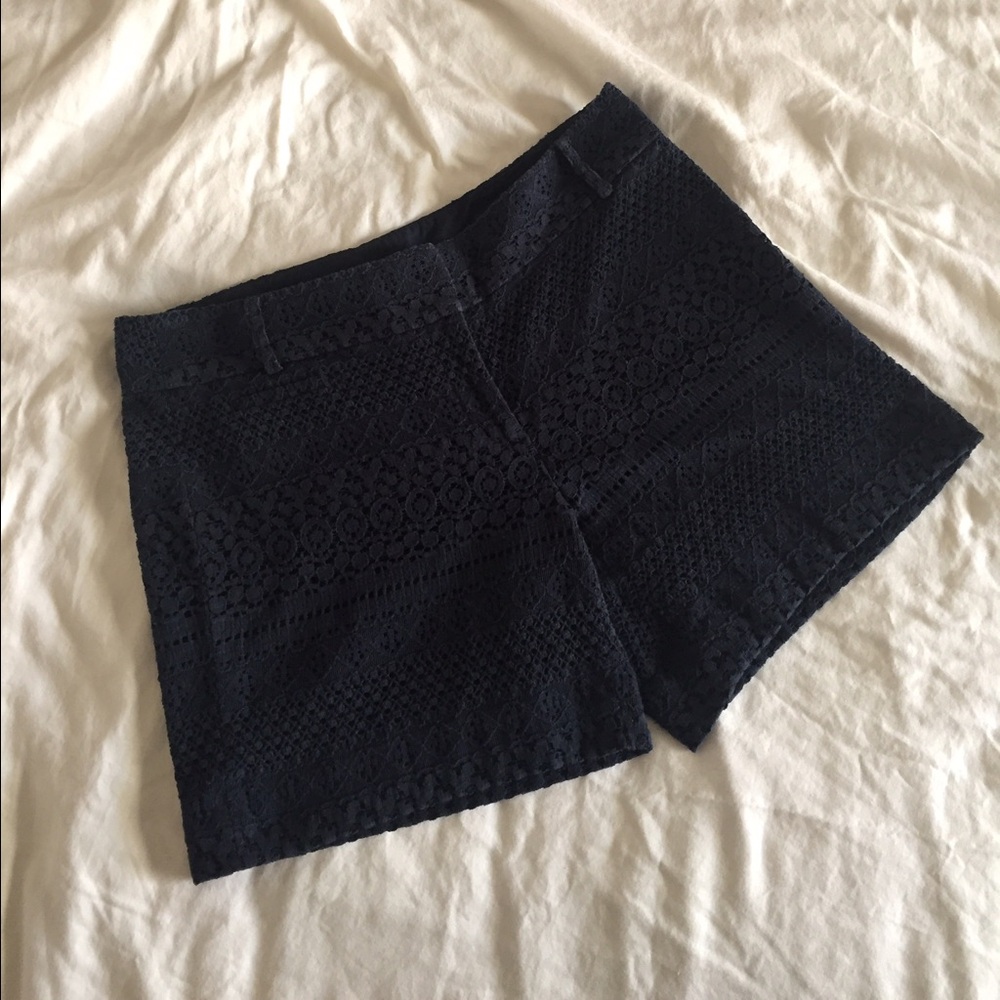 LOFT Navy Lace Overlay Women's Shorts